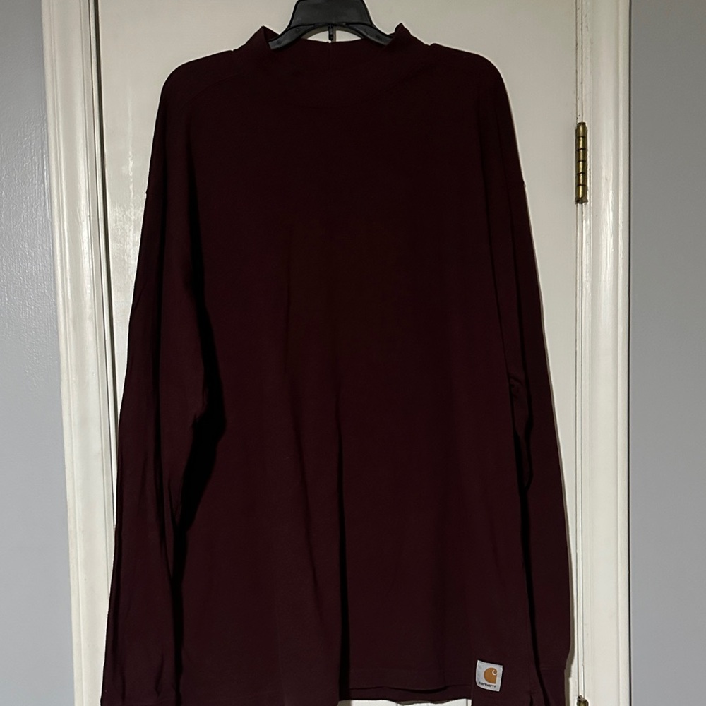 Carhartt Men's Deep Burgundy Long Sleeve Tee